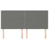 Vidaxl hoofdbord donkergrijs 180x5x118 128 cm stof
