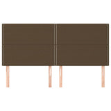 Vidaxl hoofdbord donkerbruin 180x5x118 128 cm stof