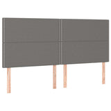 Vidaxl hoofdbord donkergrijs 200x5x118 128 cm stof