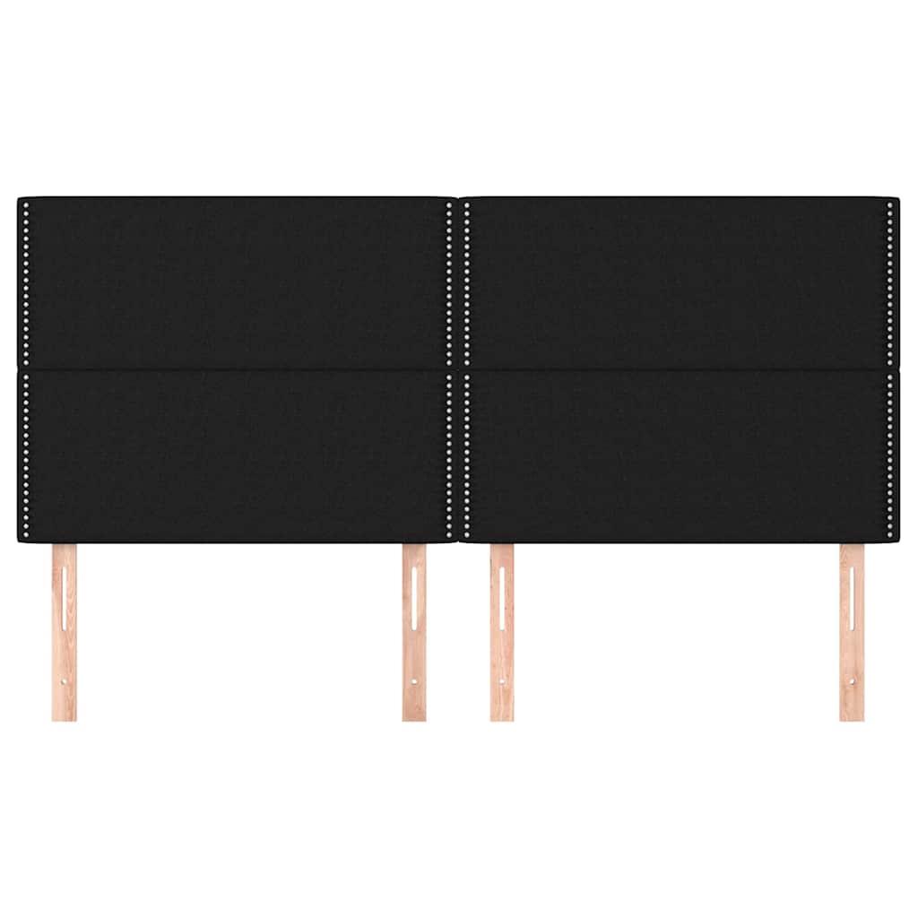 Vidaxl hoofdbord zwart 200x5x118 128 cm stof