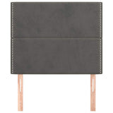 Vidaxl hoofdbord donkergrijs 80x5x118 128 cm fluweel