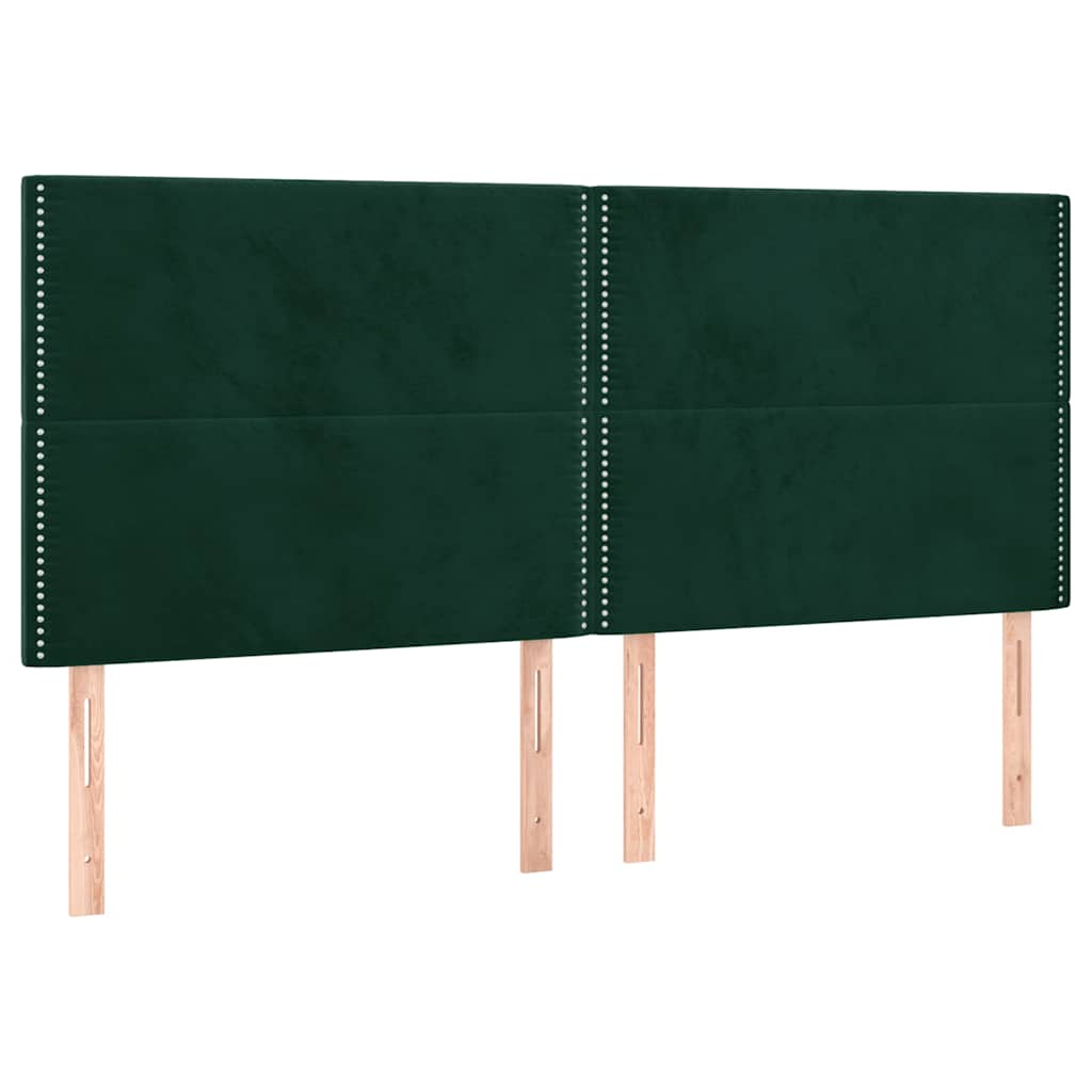 Vidaxl hoofdbord donkergroen 180x5x118 128 cm fluweel