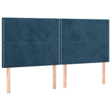 Vidaxl hoofdbord donkerblauw 180x5x118 128 cm fluweel