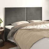 Vidaxl hoofdbord donkergrijs 200x5x118 128 cm fluweel