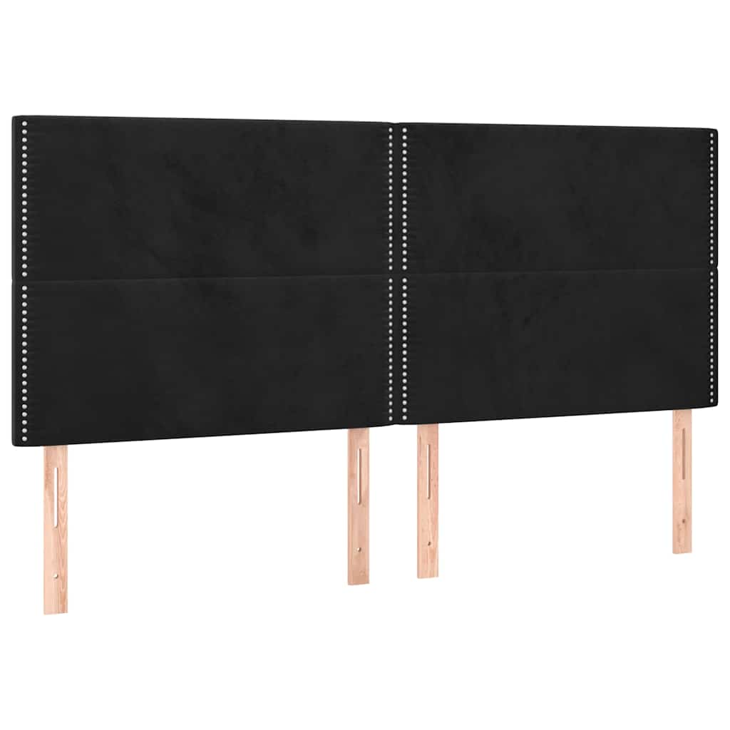 Vidaxl hoofdbord zwart 200x5x118 128 cm fluweel