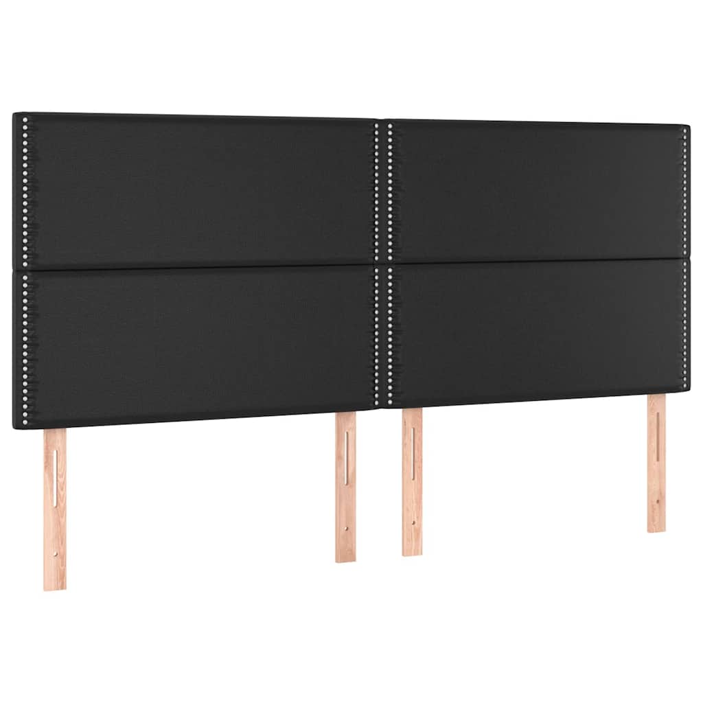 Vidaxl hoofdbord zwart 200x5x118 128 cm kunstleer