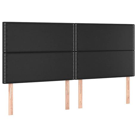 Vidaxl hoofdbord zwart 200x5x118 128 cm kunstleer