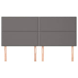 Vidaxl hoofdbord grijs 200x5x118 128 cm kunstleer