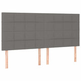 Vidaxl hoofdbord donkergrijs 160x5x118 128 cm stof