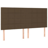 Vidaxl hoofdbord donkerbruin 160x5x118 128 cm stof