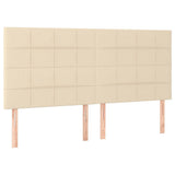 Vidaxl hoofdbord crème 180x5x118 128 cm stof