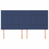 Vidaxl hoofdbord blauw 180x5x118 128 cm stof