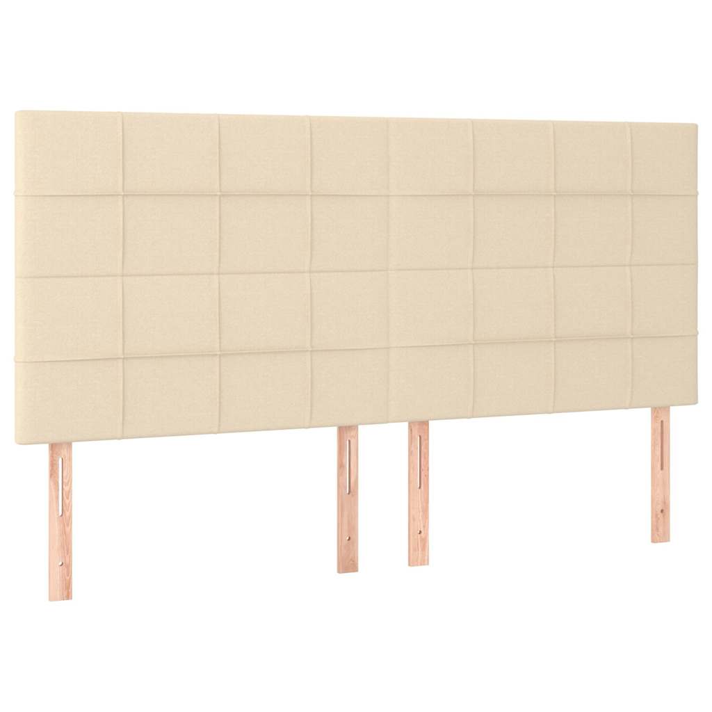Vidaxl hoofdbord crème 200x5x118 128 cm stof