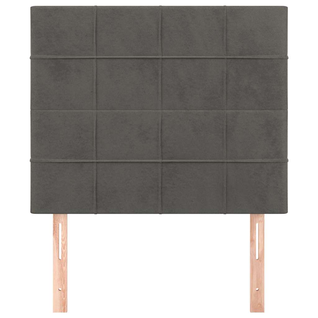 Vidaxl hoofdbord donkergrijs 90x5x118 128 cm fluweel