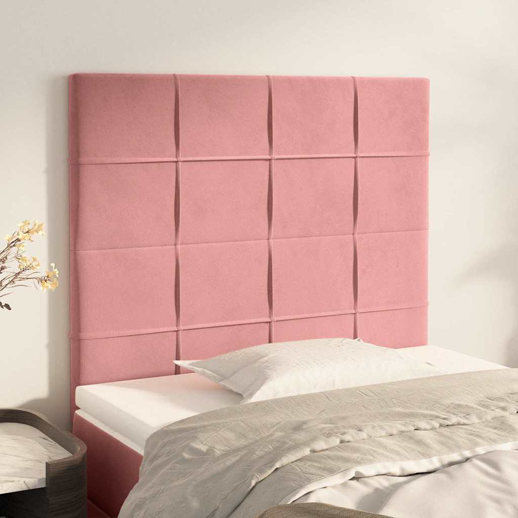 Vidaxl hoofdbord roze 90x5x118 128 cm fluweel