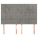 Vidaxl hoofdbord lichtgrijs 144x5x118 128 cm fluweel