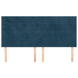 Vidaxl hoofdbord donkerblauw 160x5x118 128 cm fluweel