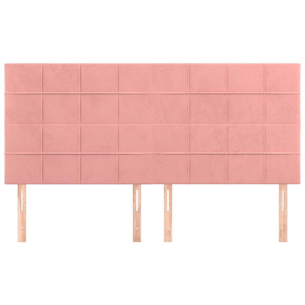 Vidaxl hoofdbord roze 160x5x118 128 cm fluweel