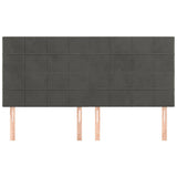 Vidaxl hoofdbord donkergrijs 180x5x118 128 cm fluweel