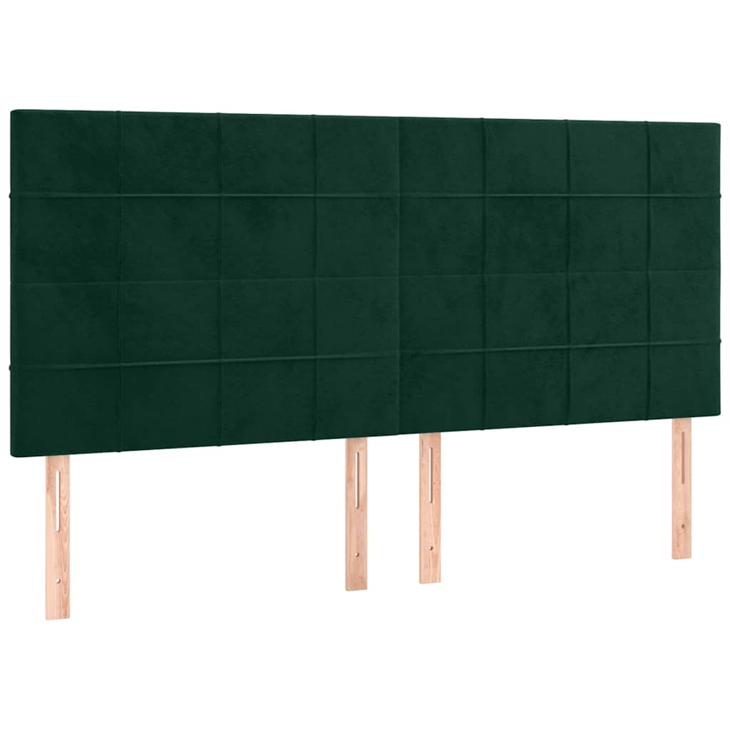 Vidaxl hoofdbord donkergroen 180x5x118 128 cm fluweel