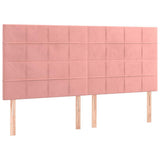 Vidaxl hoofdbord roze 180x5x118 128 cm fluweel