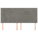 Vidaxl hoofdbord lichtgrijs 200x5x118 128 cm fluweel
