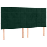Vidaxl hoofdbord donkergroen 200x5x118 128 cm fluweel