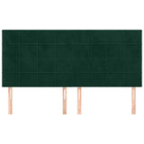 Vidaxl hoofdbord donkergroen 200x5x118 128 cm fluweel