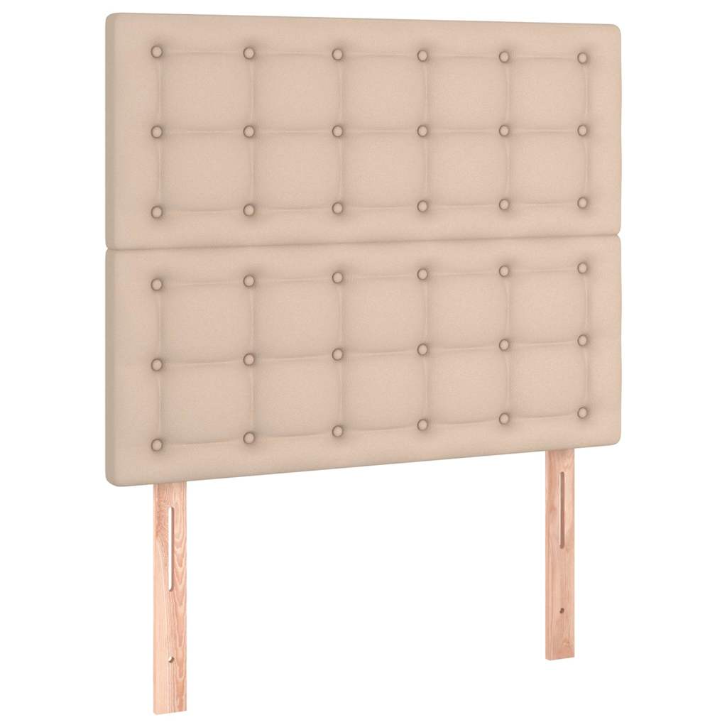 Vidaxl hoofdbord cappuccino 90x5x118 128 cm kunstleer