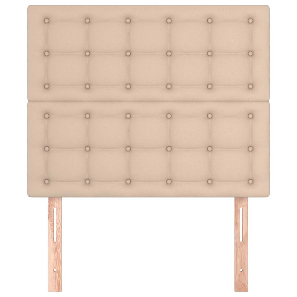 Vidaxl hoofdbord cappuccino 90x5x118 128 cm kunstleer