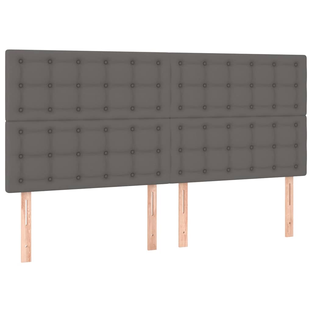 Vidaxl hoofdbord grijs 180x5x118 128 cm kunstleer