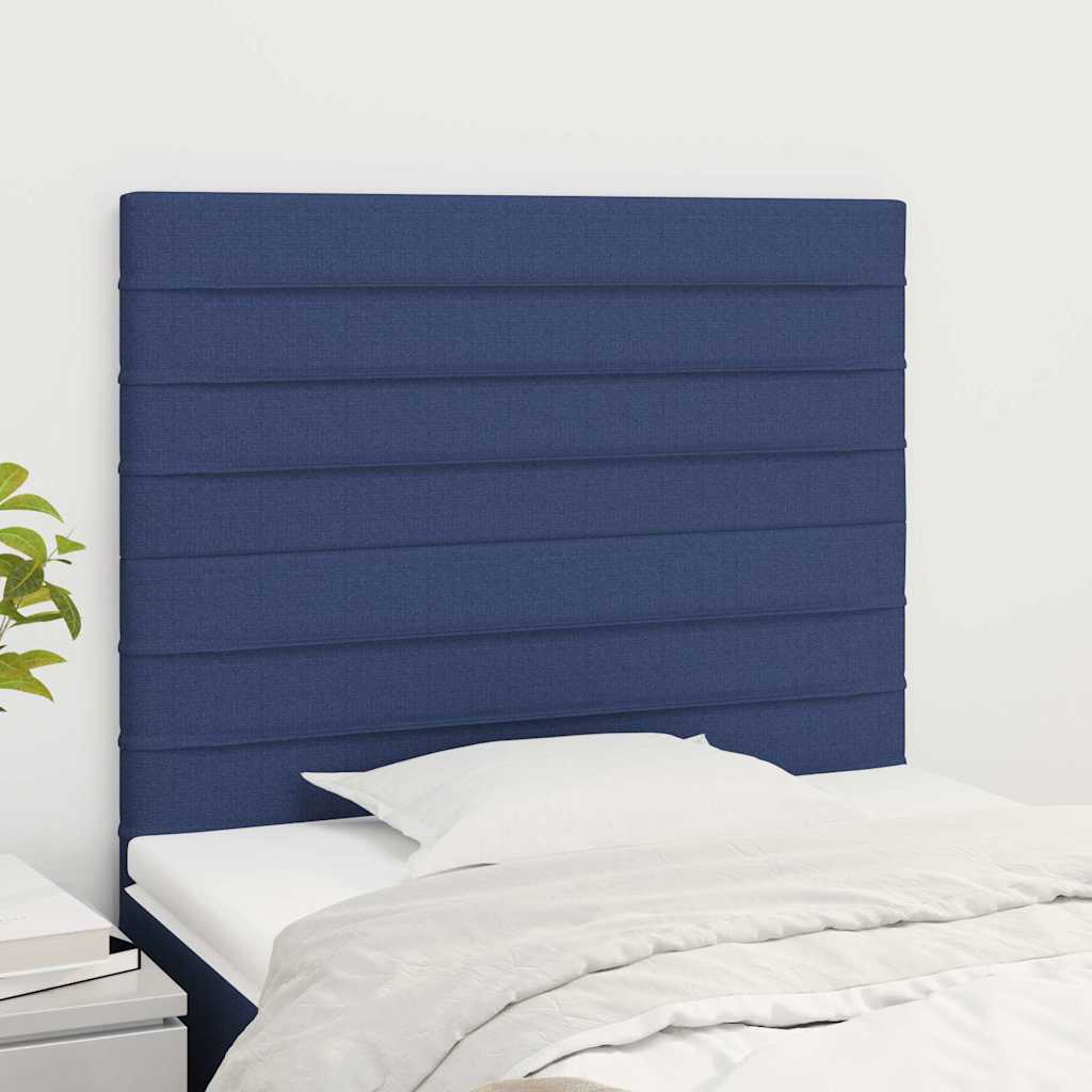 Vidaxl hoofdbord blauw 80x5x118 128 cm stof