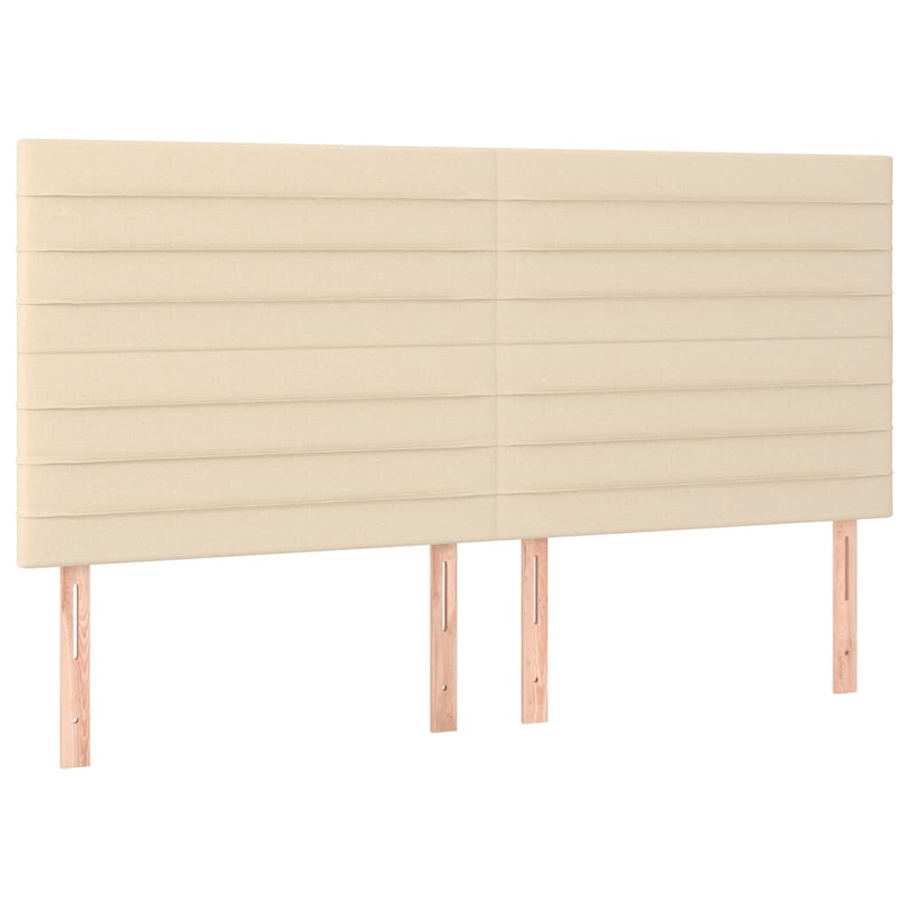 Vidaxl hoofdbord crème 160x5x118 128 cm stof