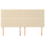 Vidaxl hoofdbord crème 160x5x118 128 cm stof