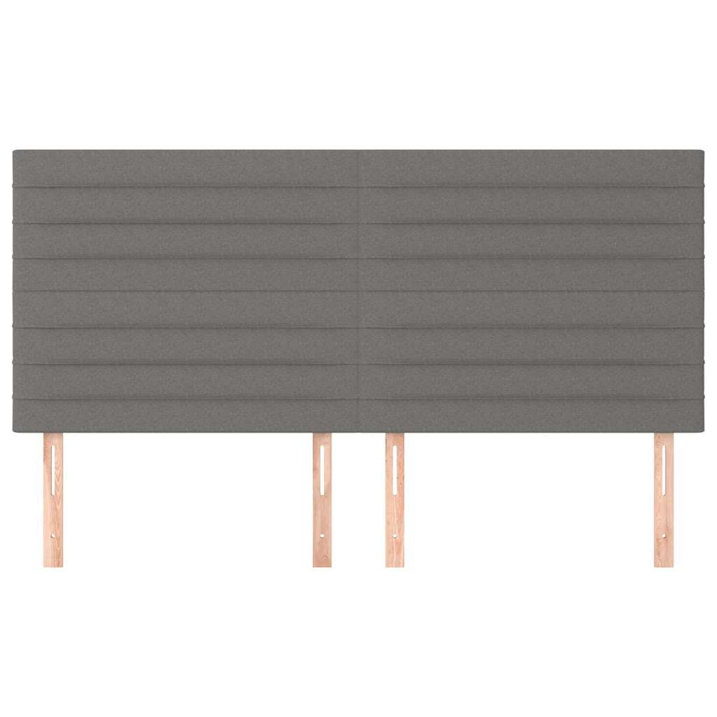 Vidaxl hoofdbord donkergrijs 180x5x118 128 cm stof
