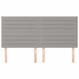 Vidaxl hoofdbord lichtgrijs 200x5x118 128 cm stof