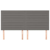 Vidaxl hoofdbord donkergrijs 200x5x118 128 cm stof