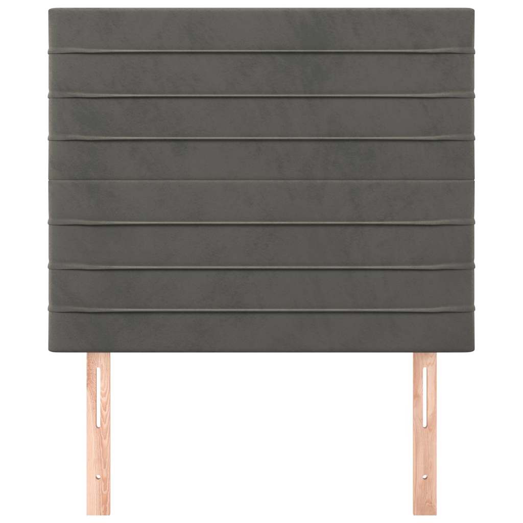 Vidaxl hoofdbord donkergrijs 80x5x118 128 cm fluweel