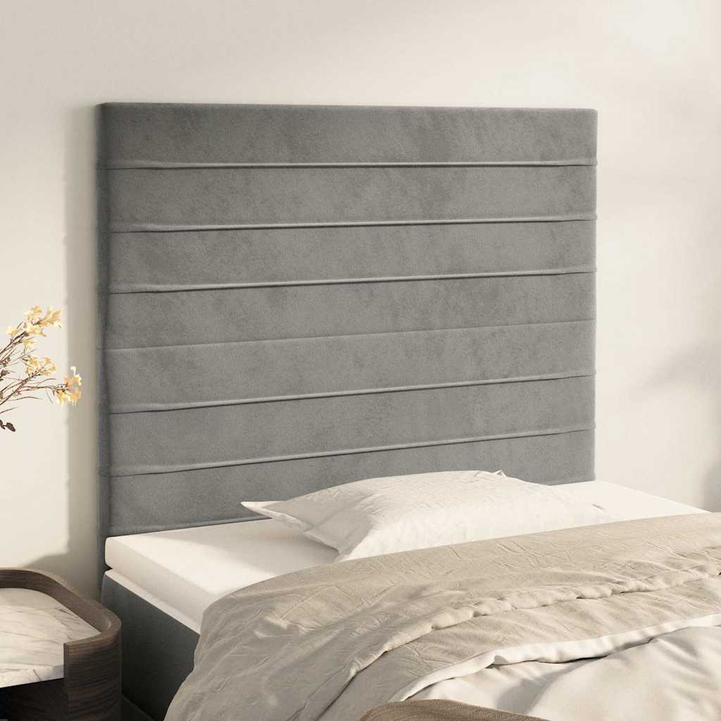 Vidaxl hoofdbord lichtgrijs 90x5x118 128 cm fluweel