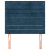 Vidaxl hoofdbord donkerblauw 100x5x118 128 cm fluweel