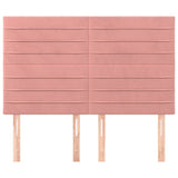 Vidaxl hoofdbord roze 144x5x118 128 cm fluweel