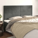 Vidaxl hoofdbord donkergrijs 160x5x118 128 cm fluweel