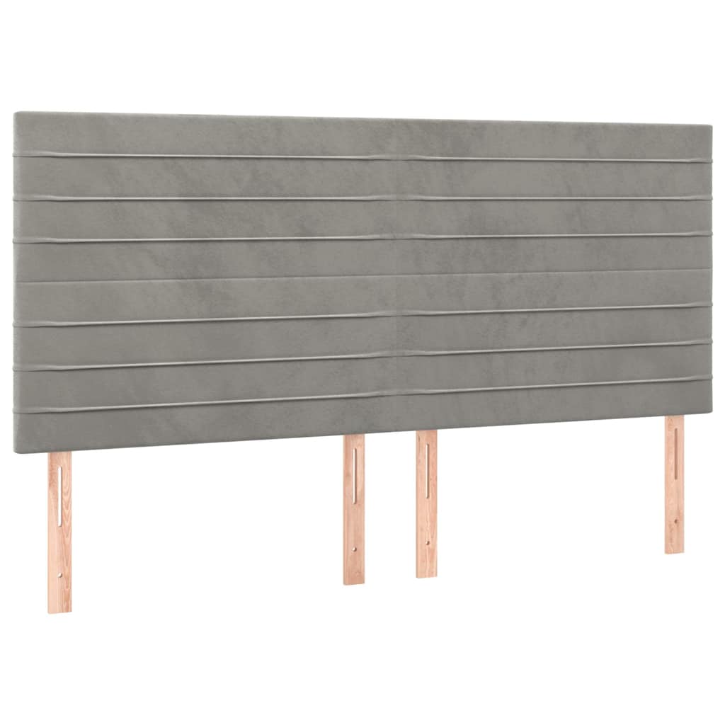 Vidaxl hoofdbord lichtgrijs 180x5x118 128 cm fluweel