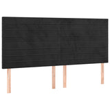 Vidaxl hoofdbord zwart 180x5x118 128 cm fluweel