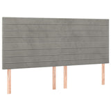 Vidaxl hoofdbord lichtgrijs 200x5x118 128 cm fluweel