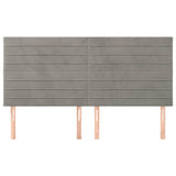 Vidaxl hoofdbord lichtgrijs 200x5x118 128 cm fluweel