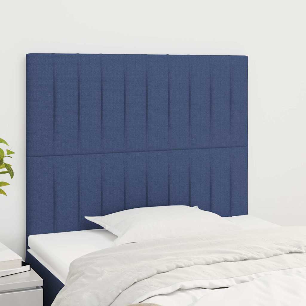 Vidaxl hoofdbord blauw 80x5x118 128 cm stof