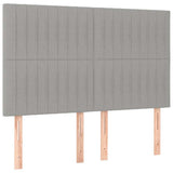 Vidaxl hoofdbord lichtgrijs 144x5x118 128 cm stof