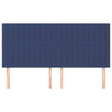 Vidaxl hoofdbord blauw 160x5x118 128 cm stof