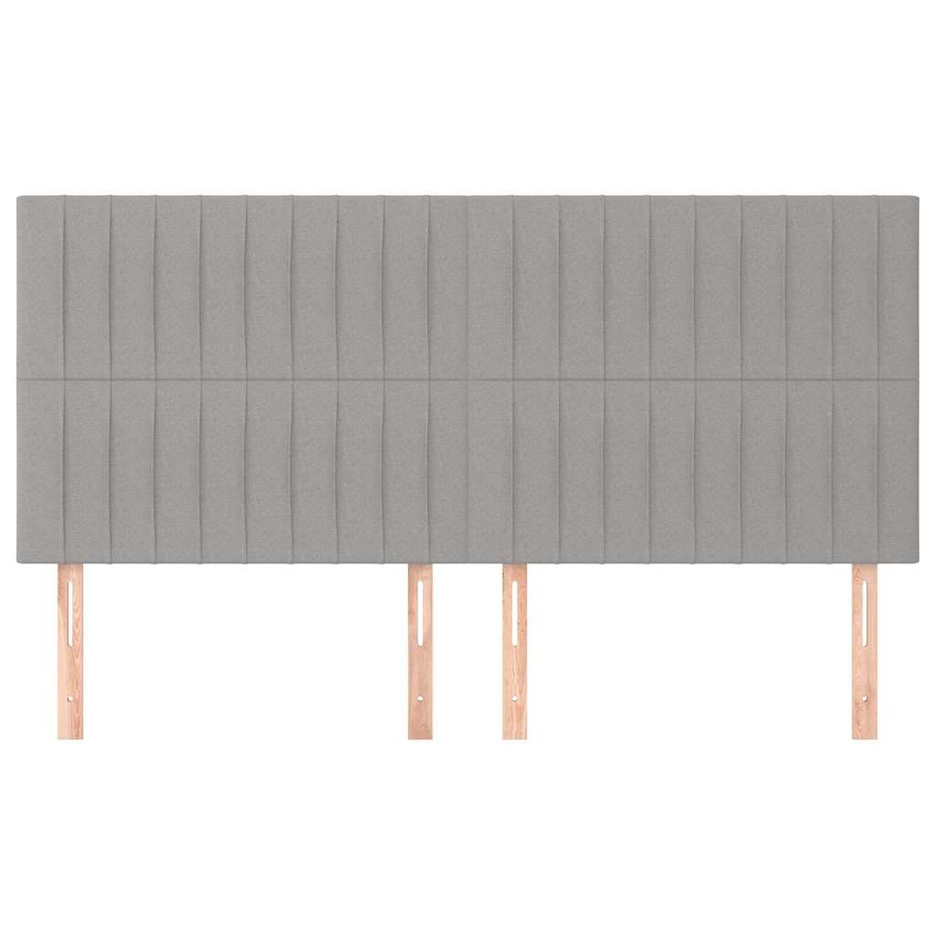 Vidaxl hoofdbord lichtgrijs 180x5x118 128 cm stof